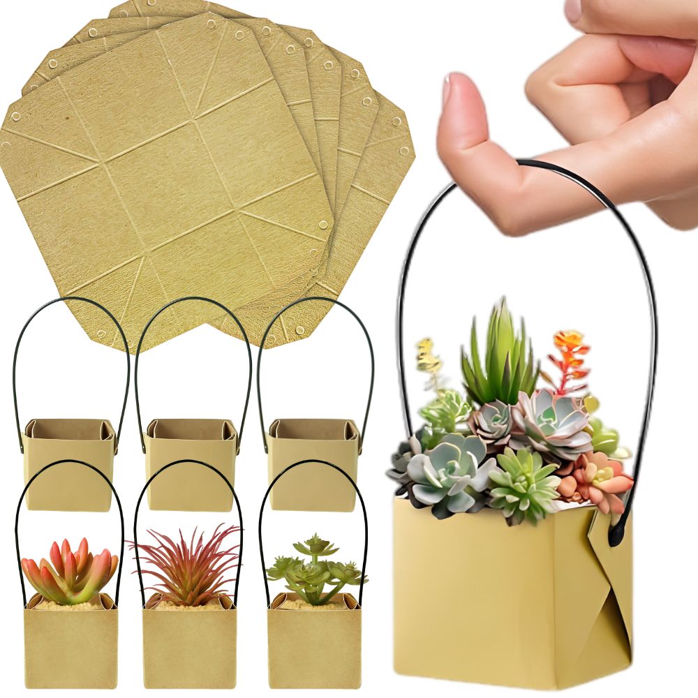 Florist Supply Paper - 10pcs Kraft Paper Flower Basket with