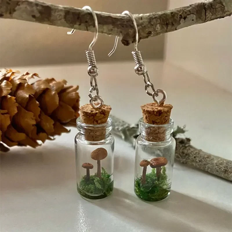 Real Mushroom Earrings Jar/Bot – Preserved Moss Sheet Bewertung und Preis